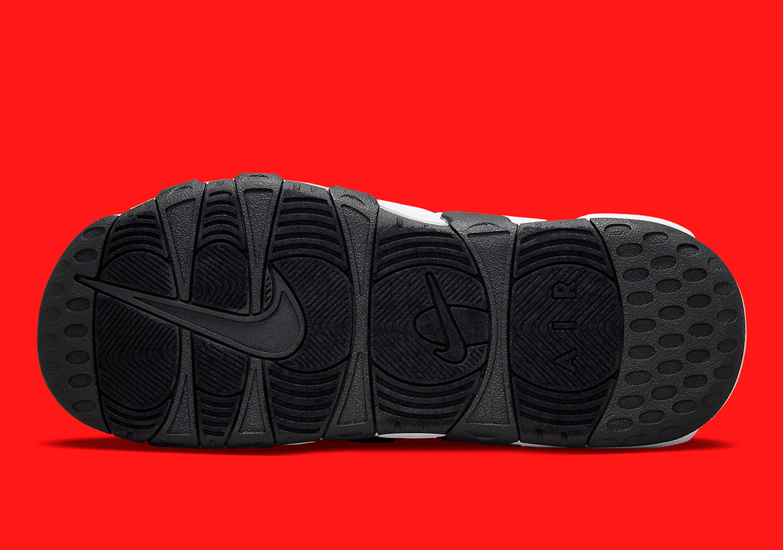 Nike Air More Uptempo Slide Black Bright Crimson White FJ2708-001