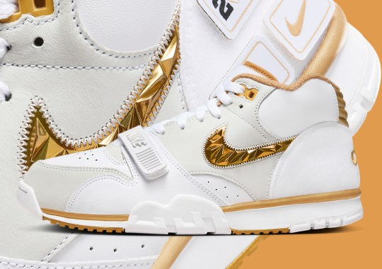 Nike Prepares For The College Football Playoffs With A Gilded Air Trainer 1