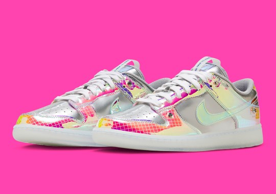 Iridescent Silver Covers The Nike Dunk Low "Be True To Your DNA"