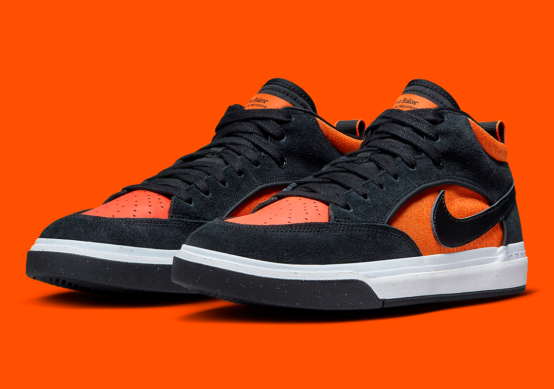 nike sb leo react black flash orange DX4361 002 2 1