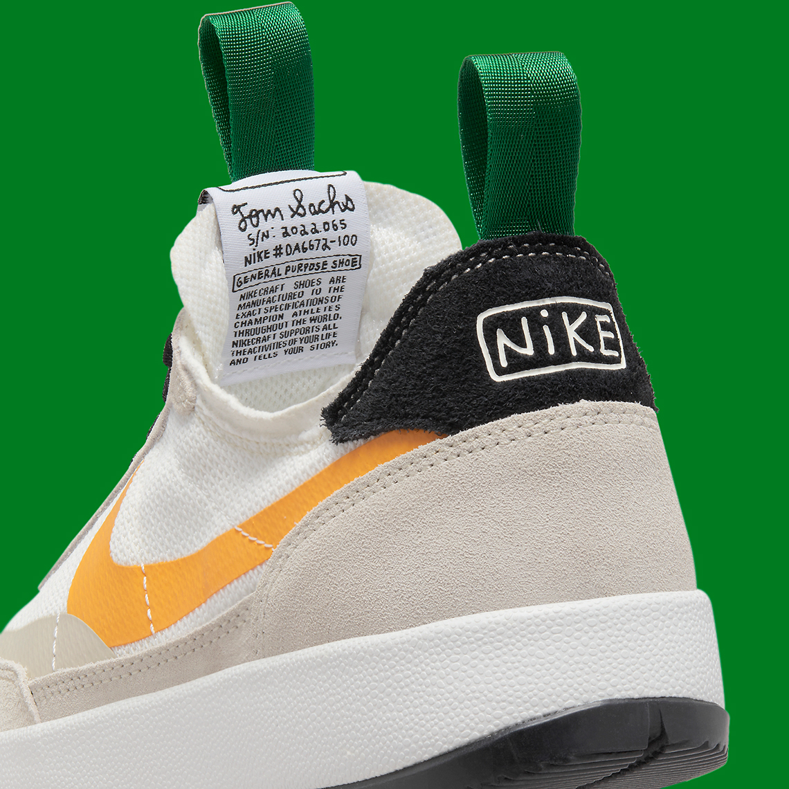 Tom Sachs Nike cheap mens nike air vortex sneakers shoes sale Summit White Pine Green University Gold Da6672 100 4