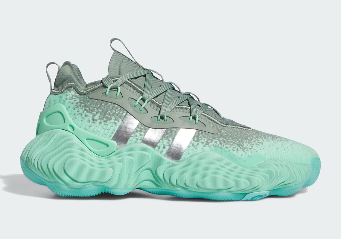 The adidas Trae Young 3 Takes On An Eye-Catching "Pulse Mint/Silver Metallic" Makeover