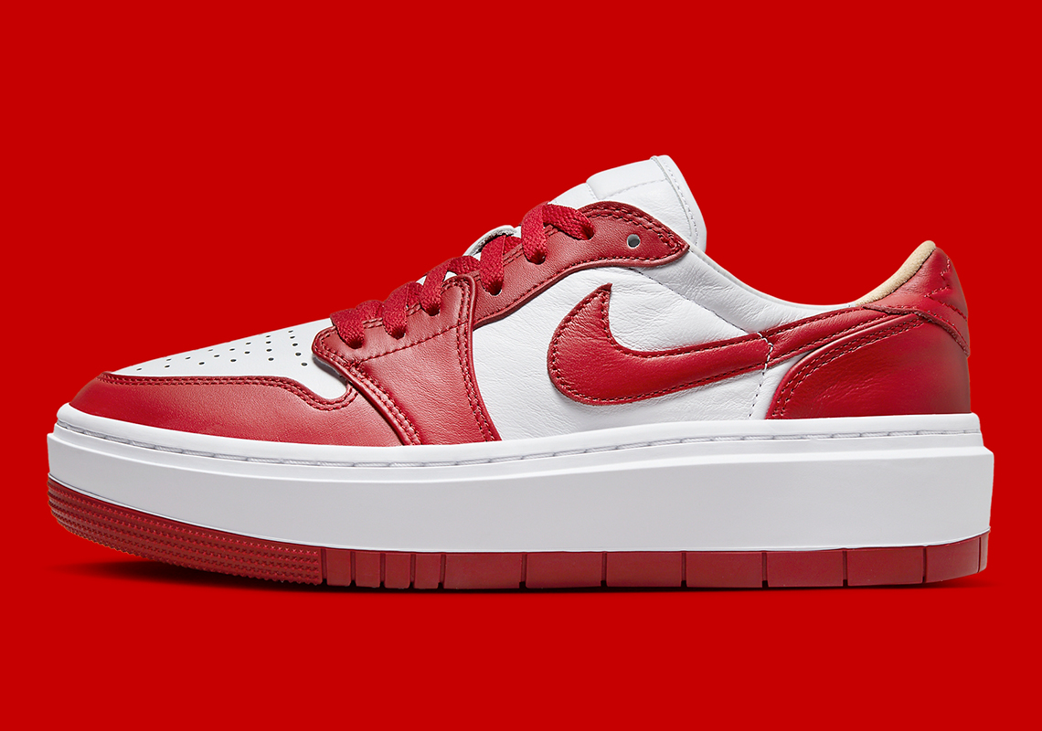 The Women's Air Jordan 1 Elevate Low "Varsity Red/White" Highlights Chicago Bulls Colors