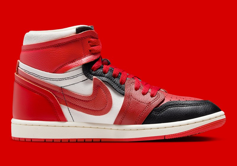 jordan one black red