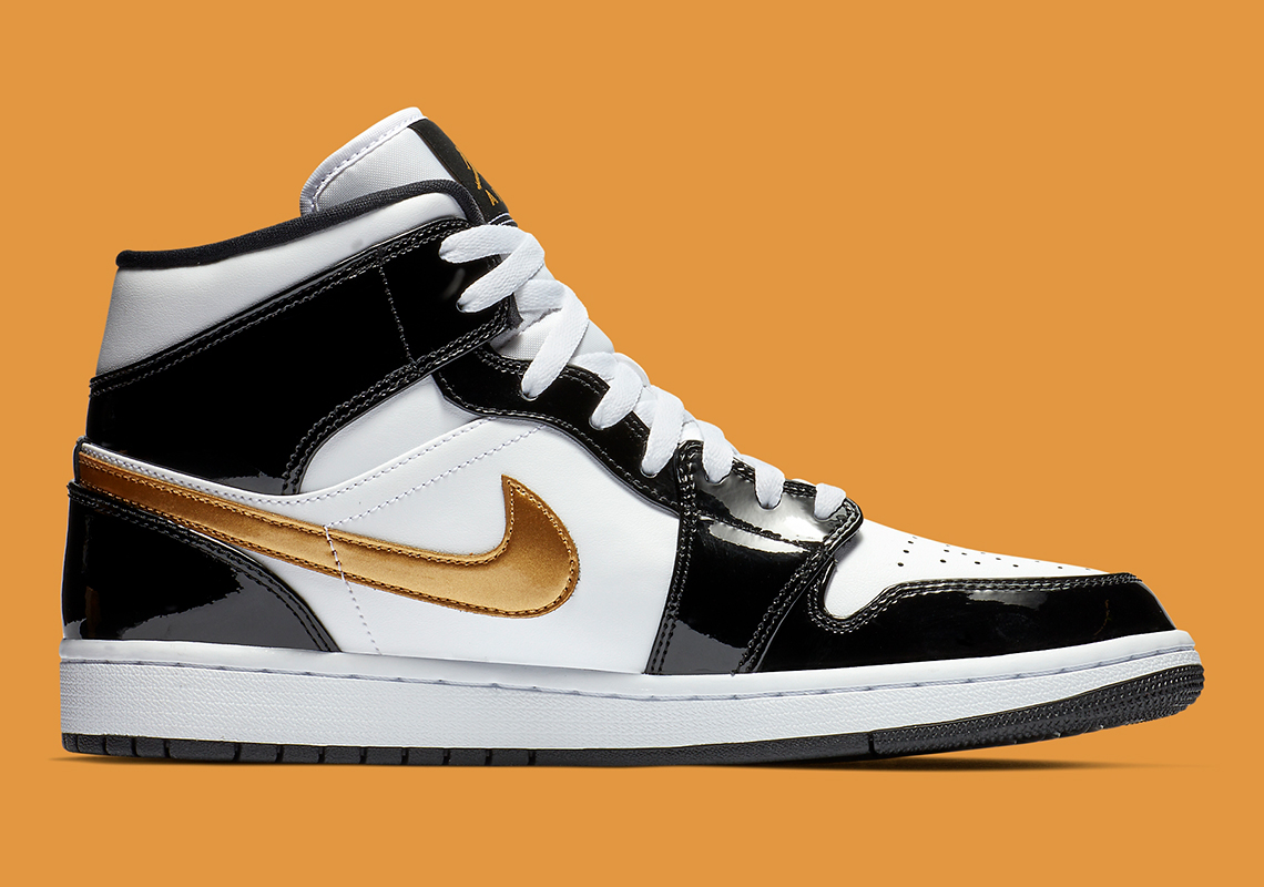 FastSoleUK on X: Air Jordan 1 Mid Special Edition Gold Releasing