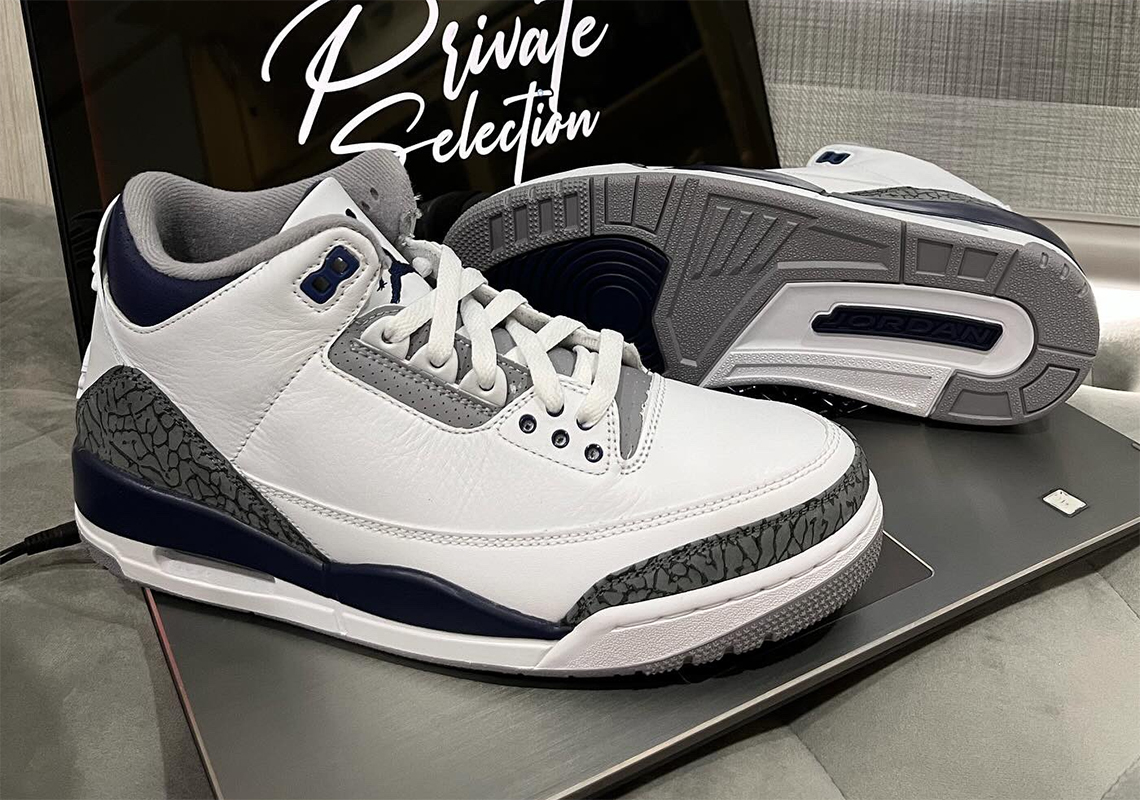 First Look At The Air Jordan 3 “White/Navy” Releasing In January 2024