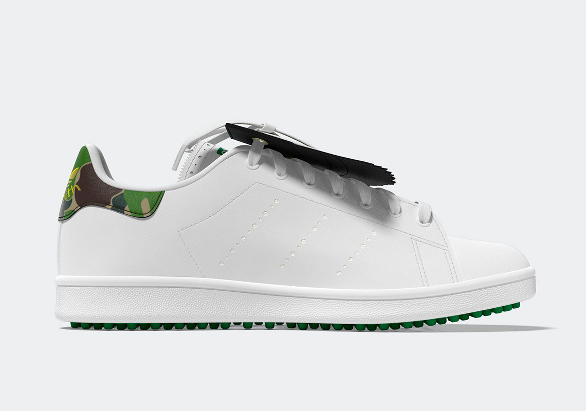 BAPE x adidas Stan Smith Golf Shoes IG5916 | SneakerNews.com