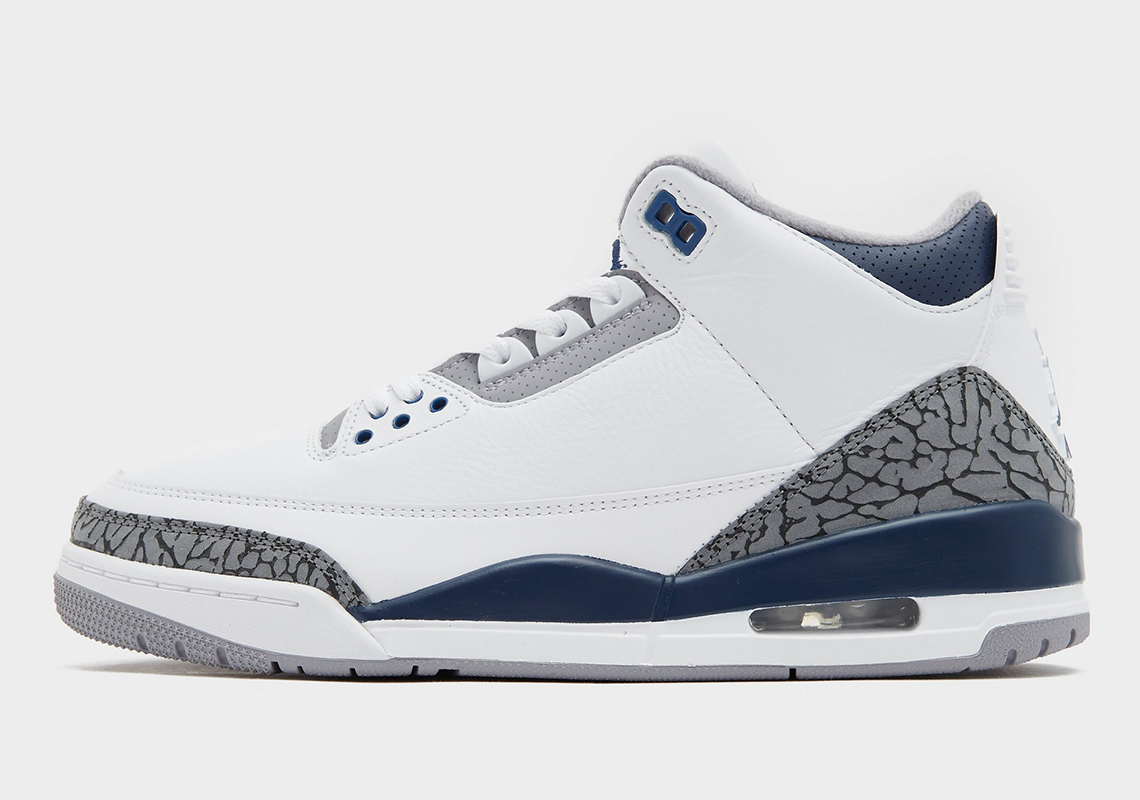 Air Jordan 3 White Navy CT8532 140 2024 Release Info SneakerNews Com   Jordan 3 Navy Ct8532 140 Release Date 2 