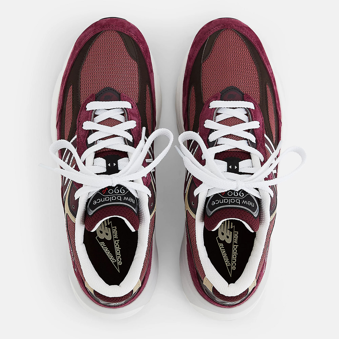 Голубые кроссовки New Balance 327 Made In Usa Burgundy U990bt6 8