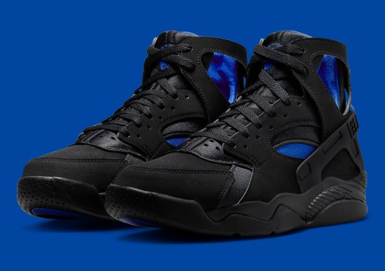 The Nike Air Flight Huarache “Black/Lyon Blue” Surfaces In Official Imagery