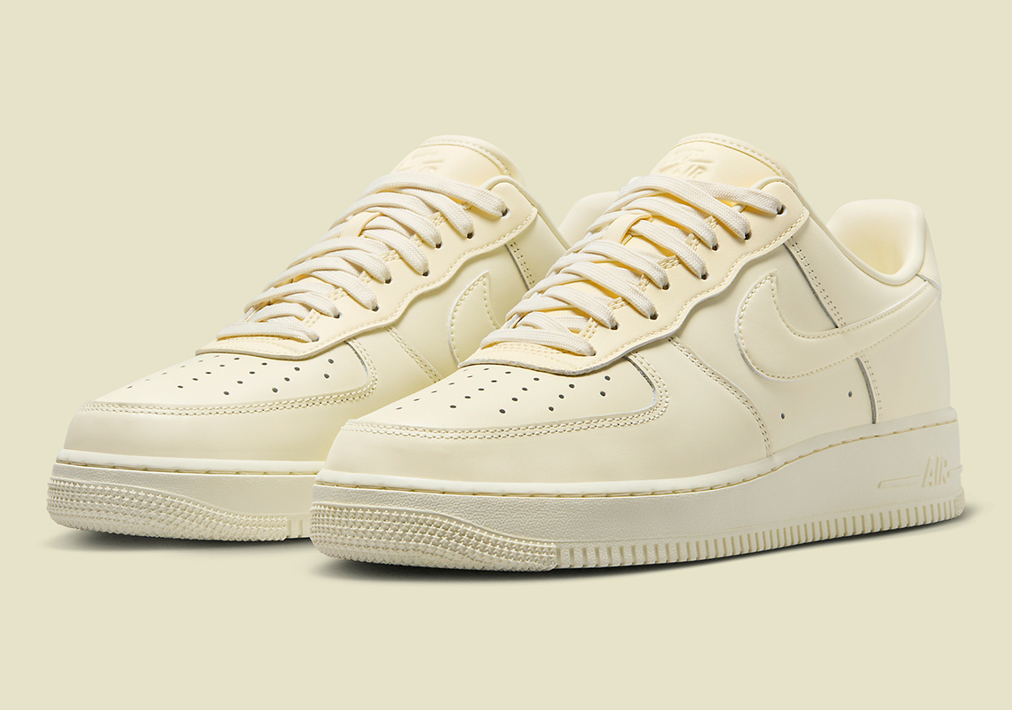 A Buttery Yellow Overtakes The Crease-Less Nike Air Force 1 Low Fresh