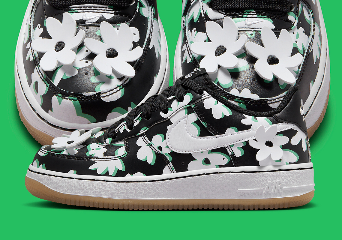 Nike Covers This Kid's Air Force 1 Low In A Series Of Flowers