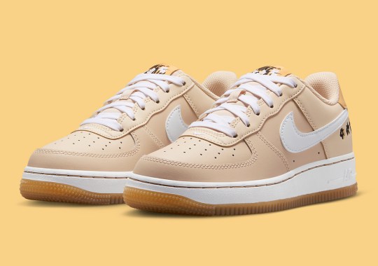 Gum Outsoles And Floral Accents Ascertain This GS Nike Air Force 1 Low