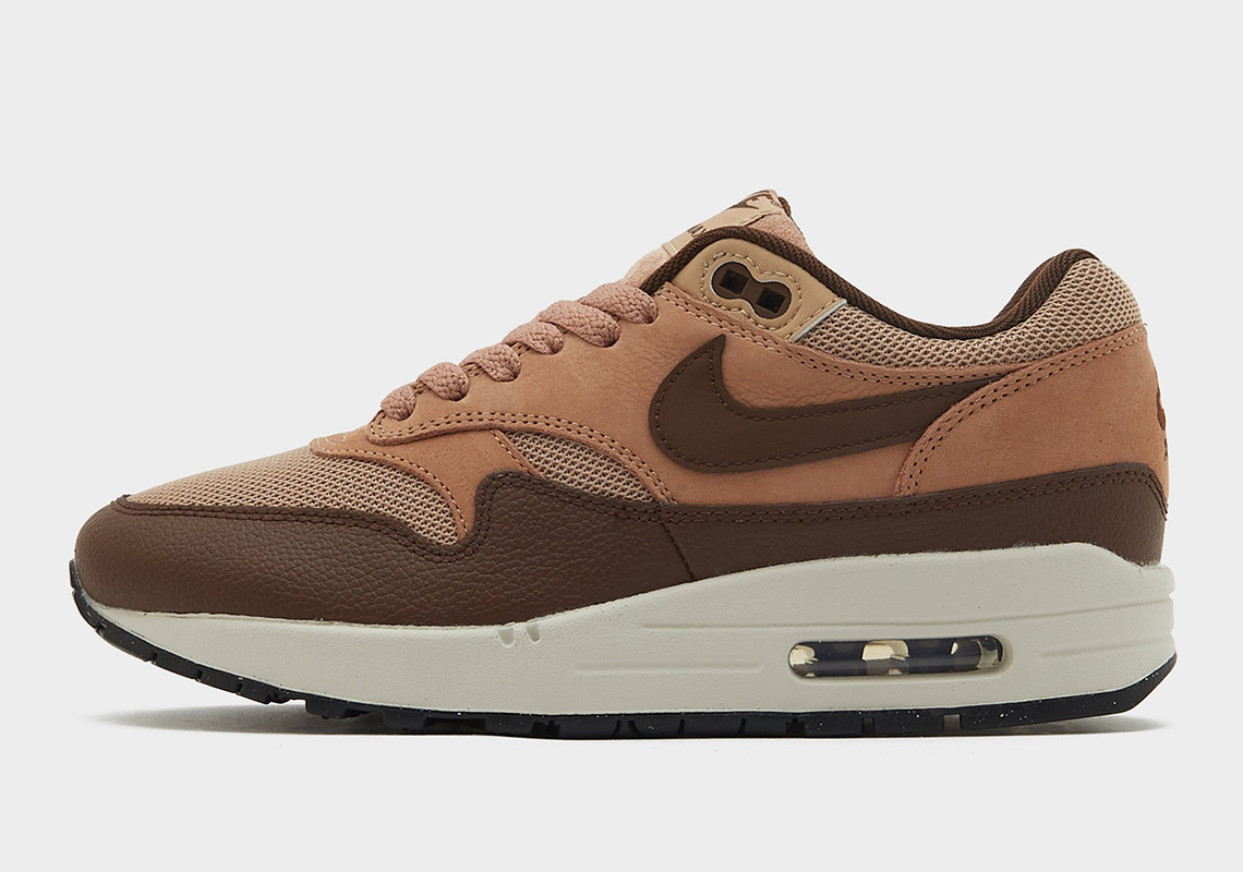 Nike air max 1 premium ltr shoes – ale brown/ale brown/sail/golden clearance beige