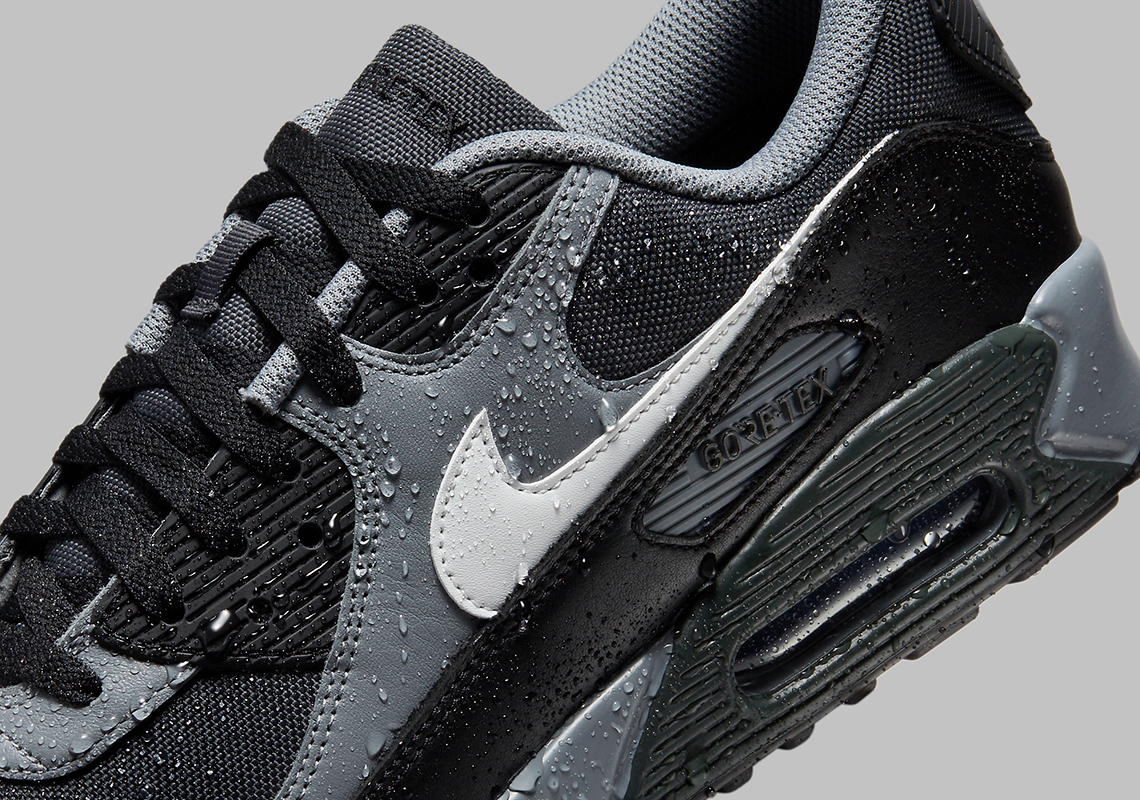 The Nike Air Max 90 GORE-TEX Suits Up In A Night-Ready "Black/Grey"