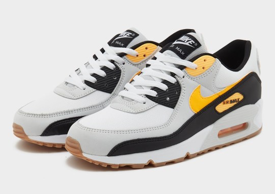 “Light Gum Brown” Bottoms Appear On This Yellow-Accented Nike Air Max 90