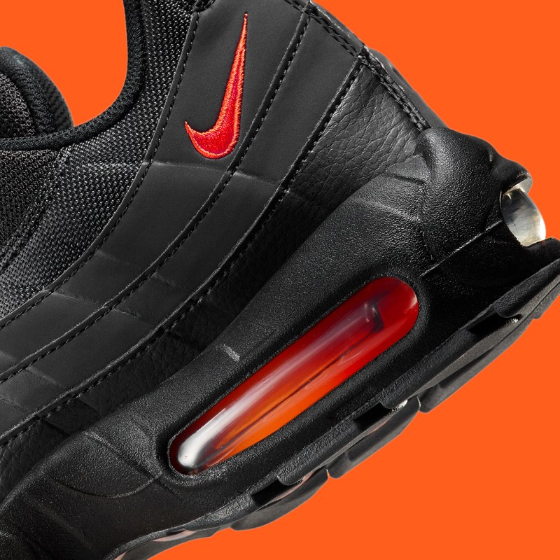 nike 95s black and orange