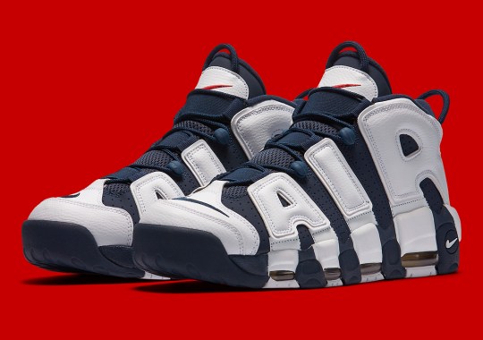 The Official Nike Air More Uptempo "Olympic" Returns For Paris In Family Sizing