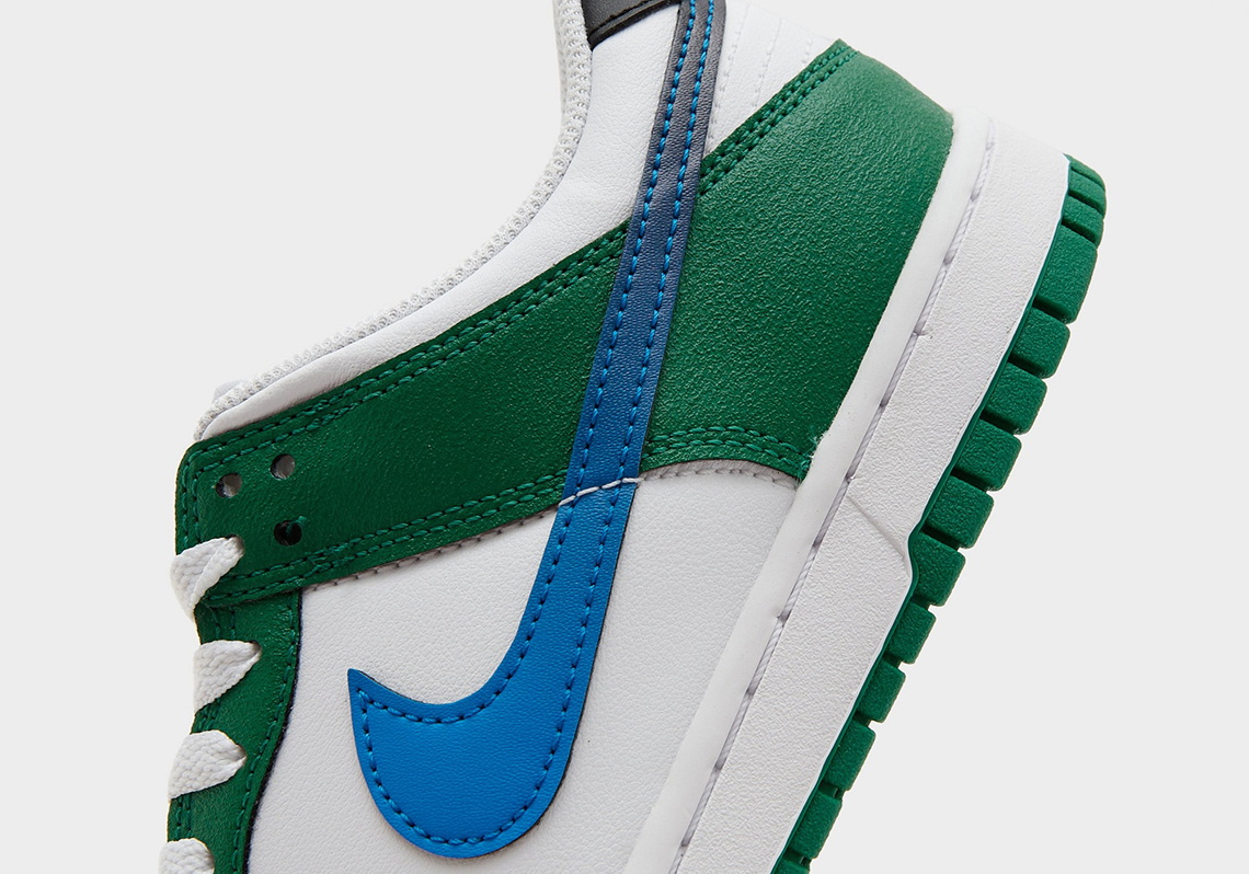 Nike Dunk Low Green Blue Swoosh Gradient 4