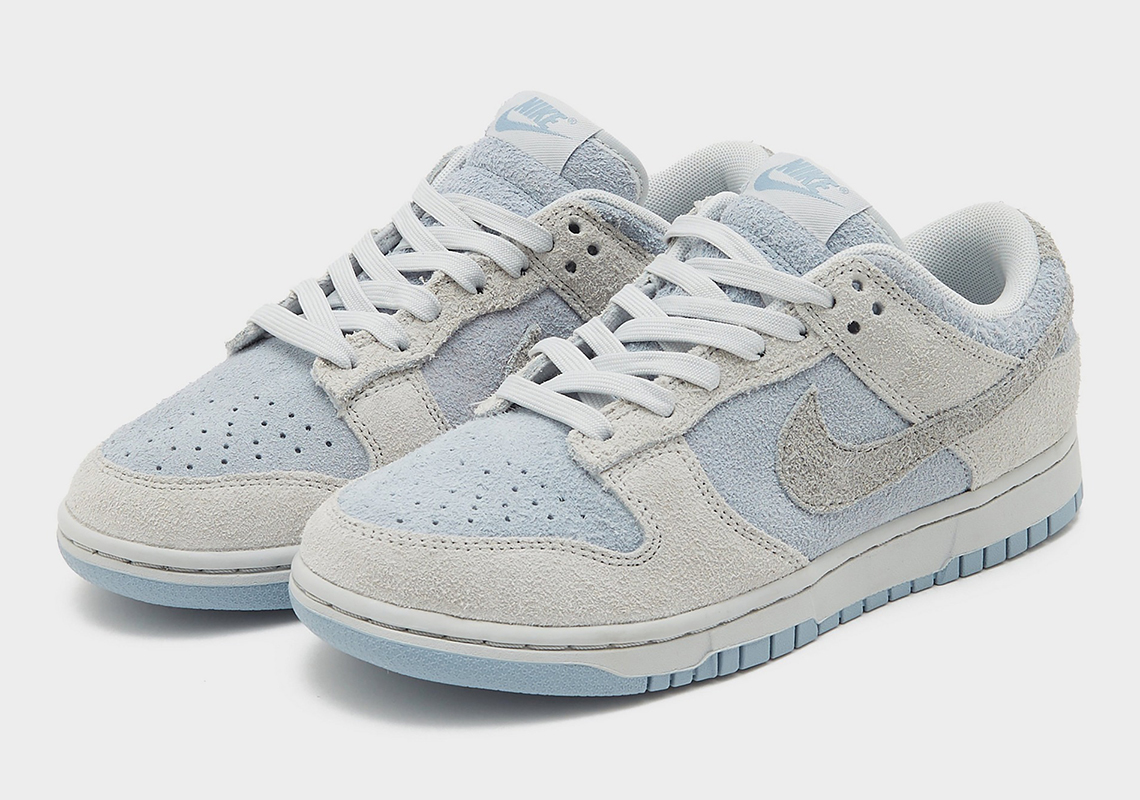 Nike Dunk Low Grey Blue Hairy Suede 5