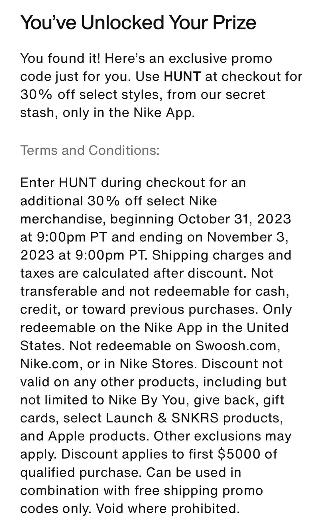 Nike Finders Keepers November 1 2023