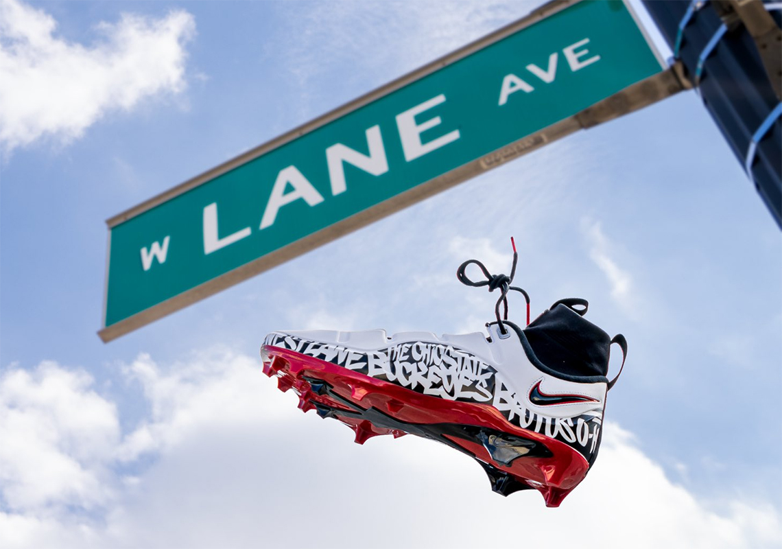 Nike Lebron 4 Graffiti Ohio State Buckeyes Pe Cleats 3