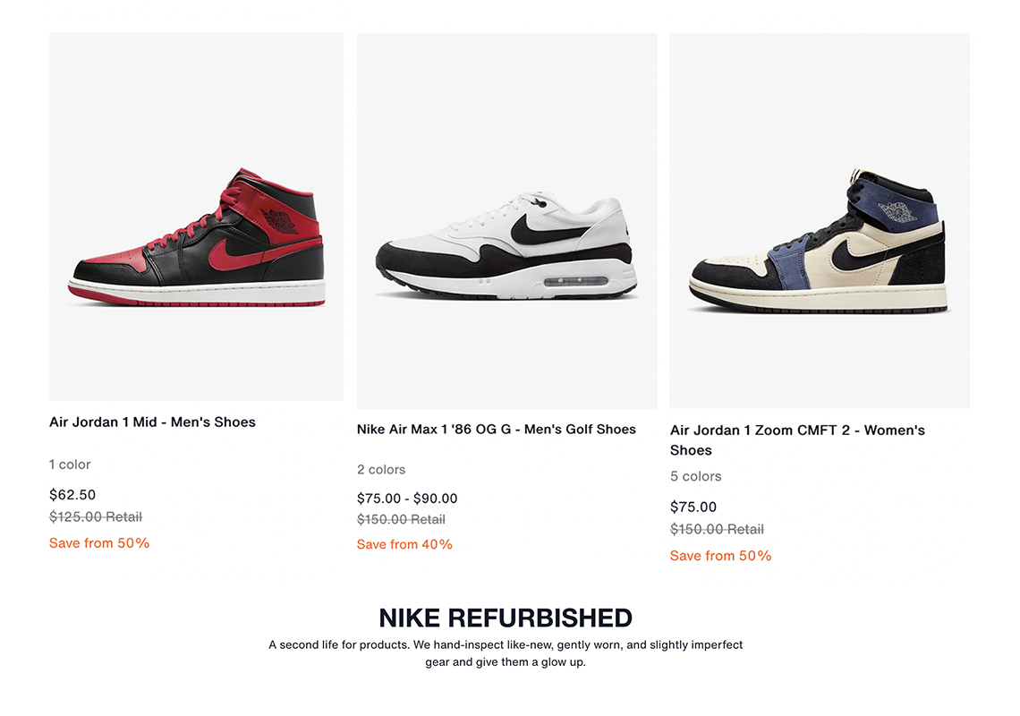Læsbarhed Hændelse labyrint Nike Refurbished Launches Online Store | SneakerNews.com