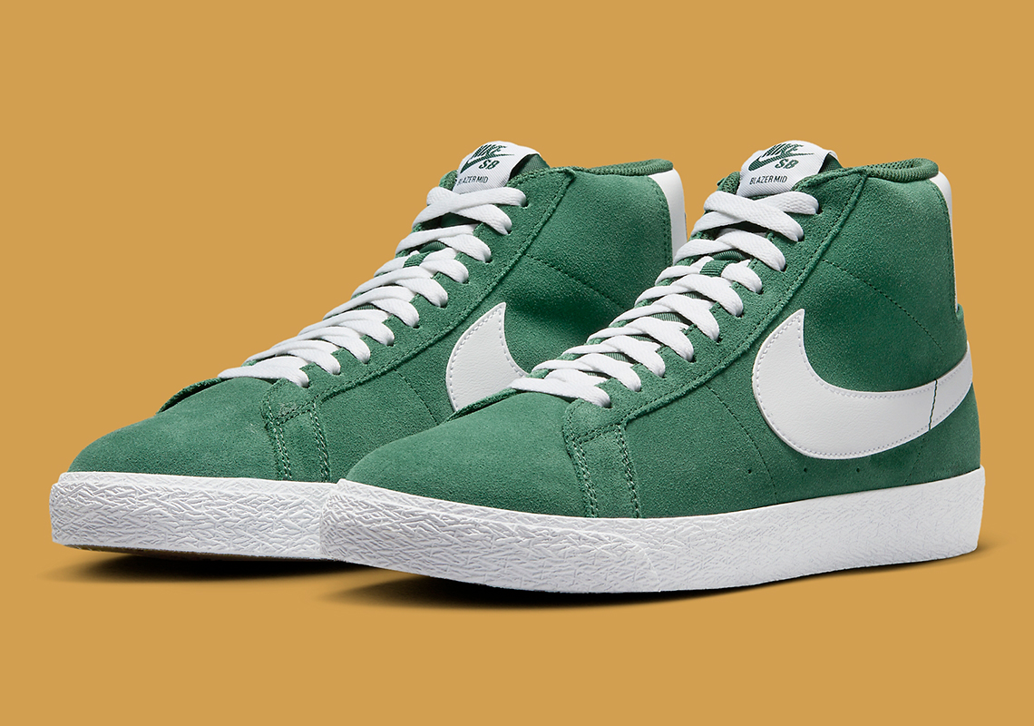 The Nike SB Blazer Mid Comes Draped In "Green Suede"