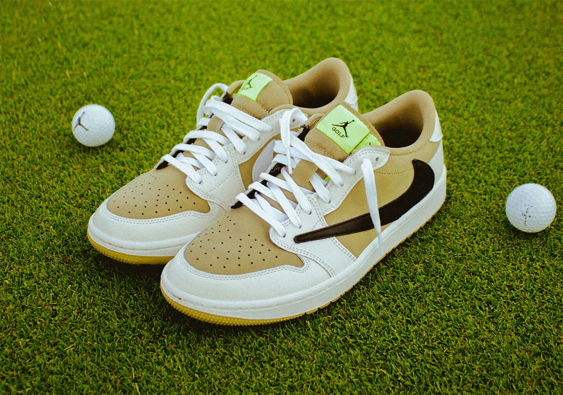 Travis Scott x Air Jordan 1 Low OG Golf Releases On SNKRS On October 13th (2pm EST Draw)