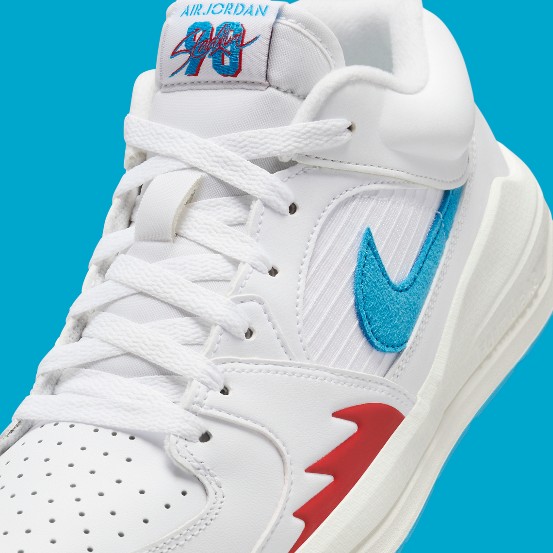First Look at a New Air Jordan 1 High Celebrating Mikes Blue White Red Fb2269 100 4