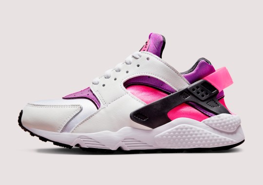 “Hyper Pink” And “Vivid Violet” Clash On The Nike Air Huarache