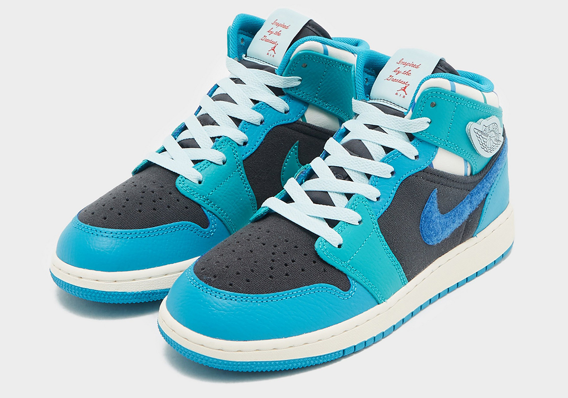 Jordan 1 Mid Ice Blue Sail Gs Inspired By The Greatest 5