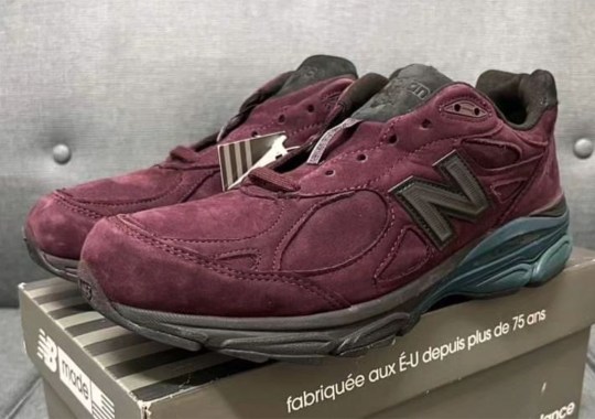 Teddy Santis And New Balance Dress The 990v3 MADE in USA Near Entirely In Burgundy