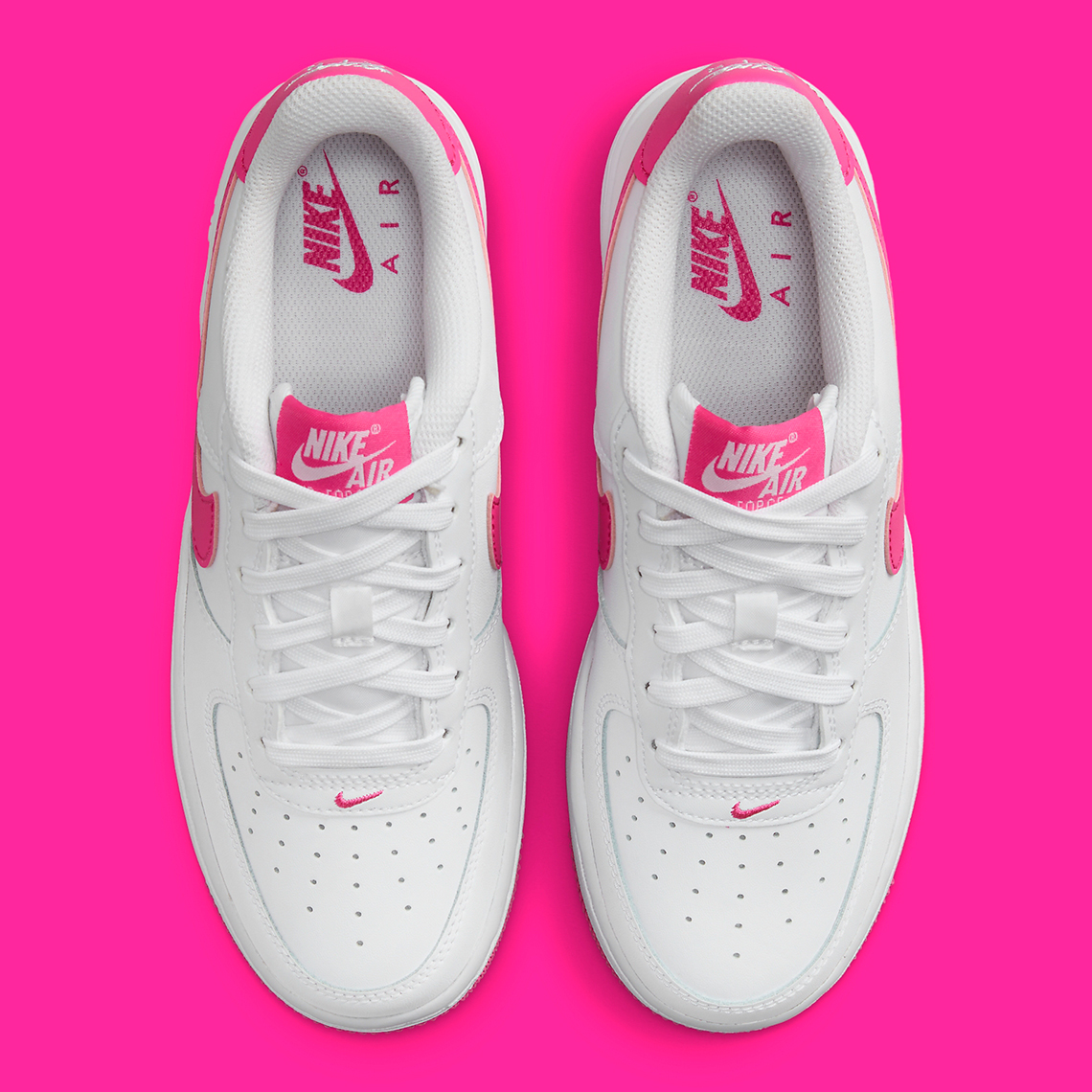 Nike nike roshe run slip on shoes for men Gs White Pink Fv5948 102 6