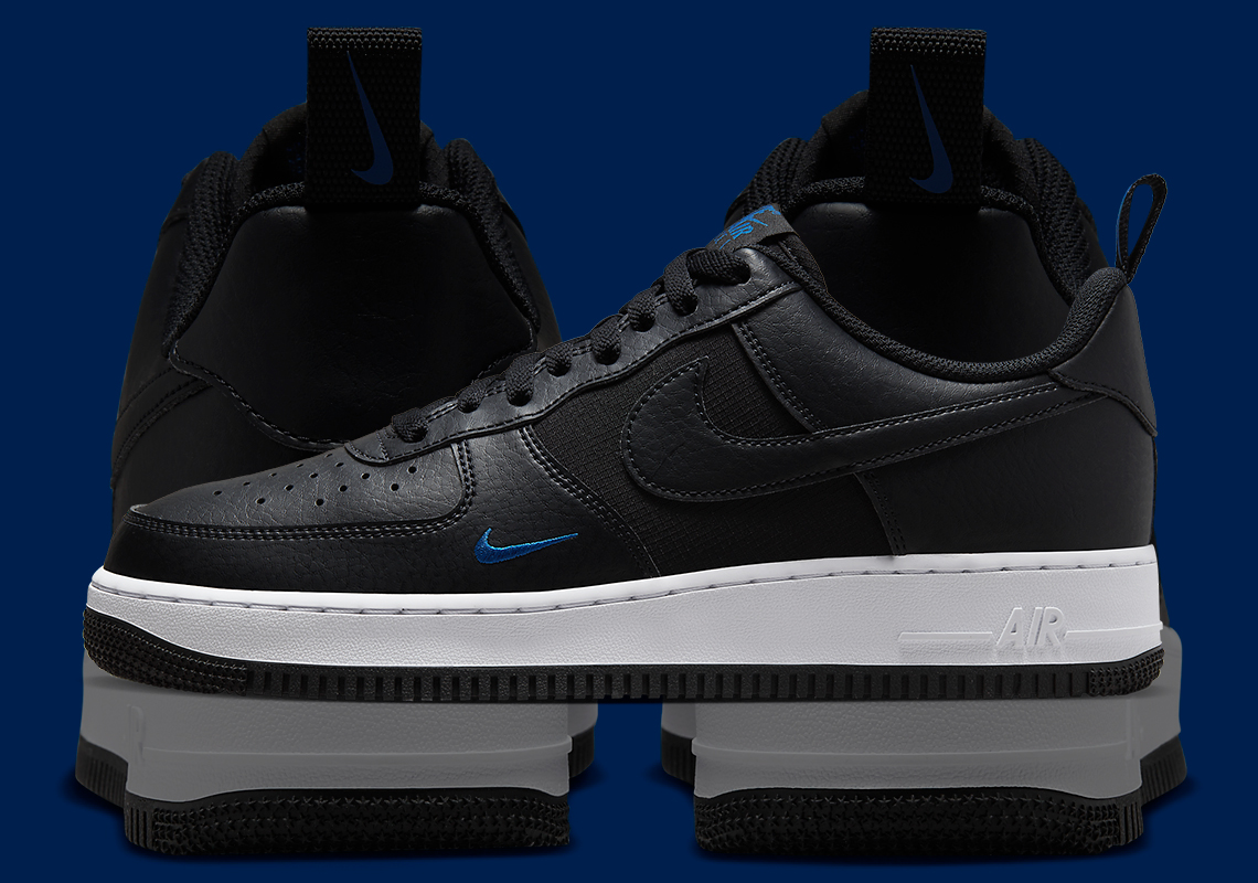 A "Black/Royal" Finish Takes On This Nylon-Accented Nike Air Force 1