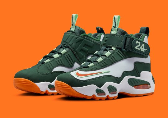 The Nike pants Air Griffey Max 1 Dons The Signature Colors Of The Miami Hurricanes