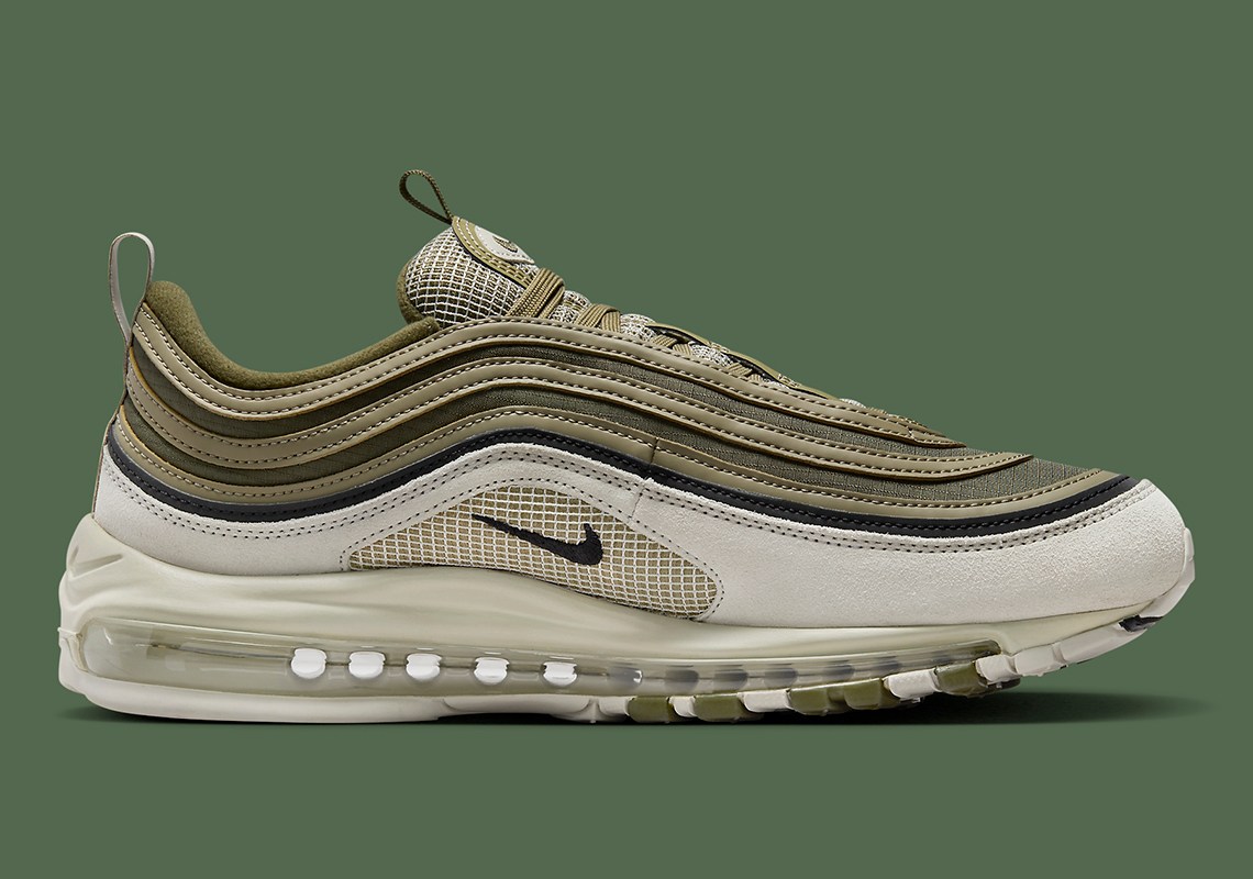 Nike Air Max 97, size 11.5, cream/khaki/olive. 348 Nike Air Max 97 Beige Bone Cream Khaki Olive Sneakers Men main image 3