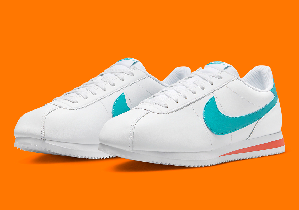 Orange and hotsell blue nike cortez