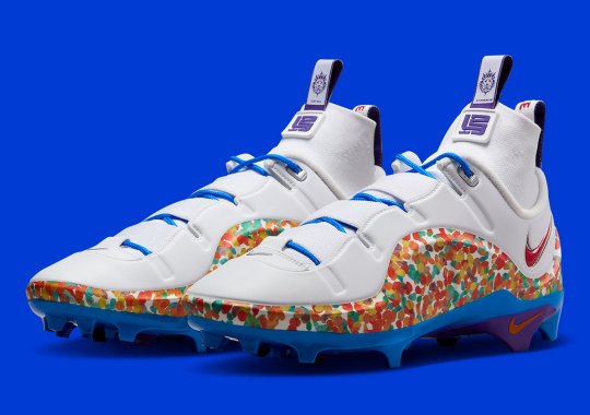The Nike LeBron 4 “Fruity Pebbles” Appears In Football Cleat Mode