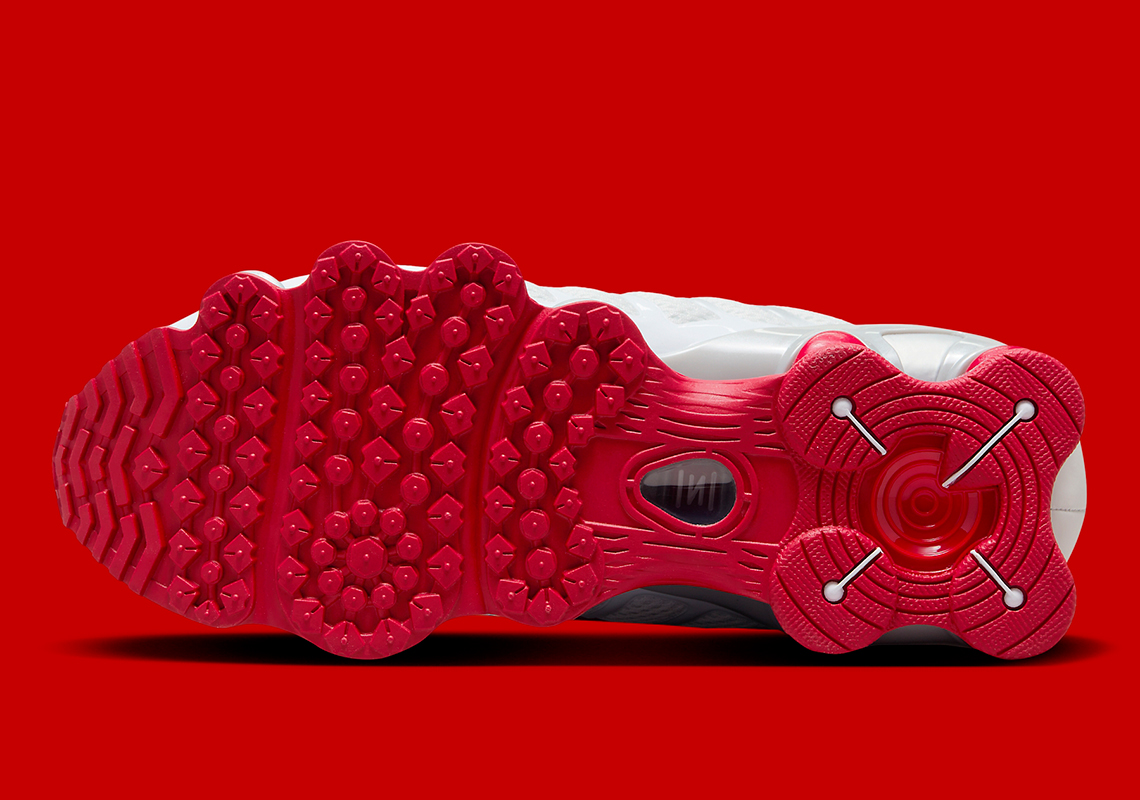 Nike Shox Tl Platinum Tint White Gym Red Fz4344 001 3
