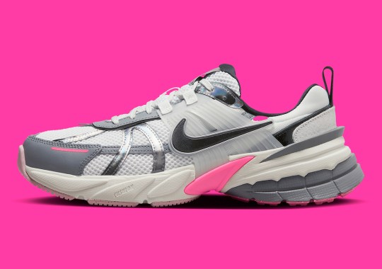 A Greyscale Palette Overtakes The resource Nike V2K Run With Hits Of Pink