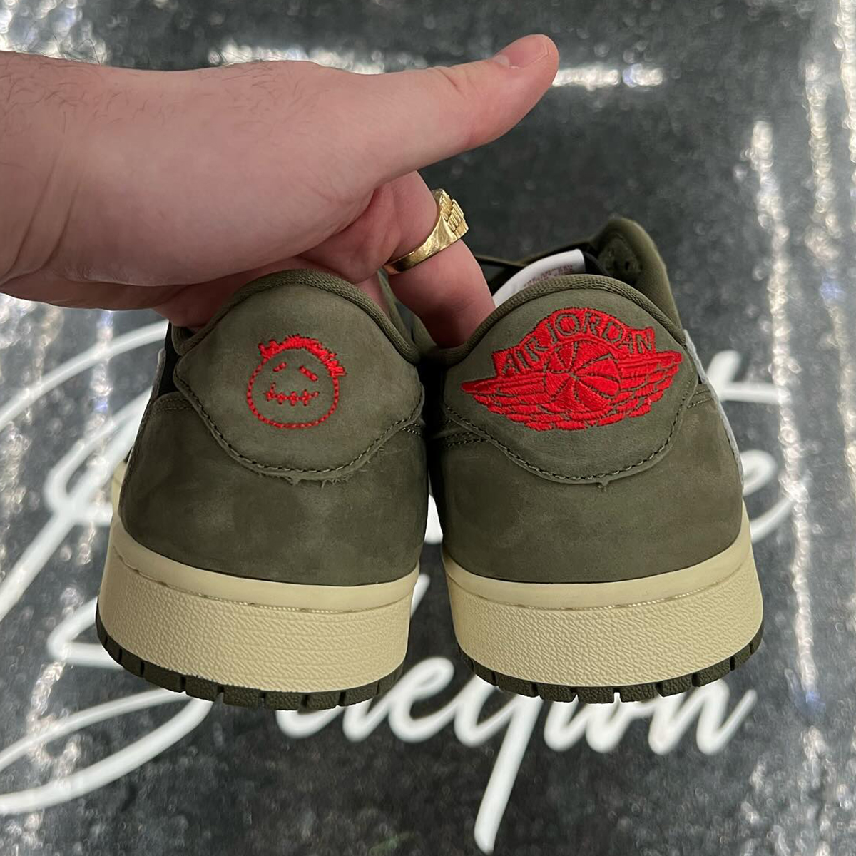 travis scott olive jordan