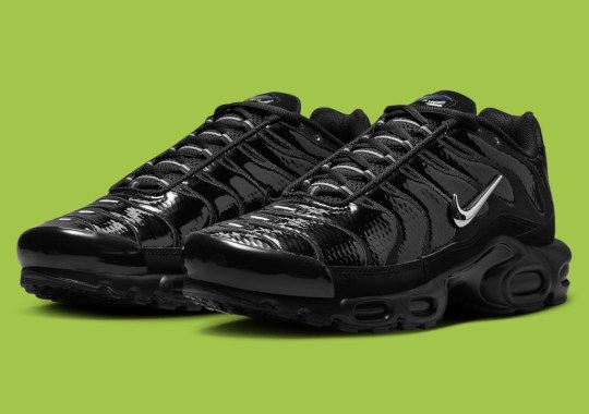 Chrome Swooshes And Patent Leather Bases Share This Stealthy Nike Air Max Plus