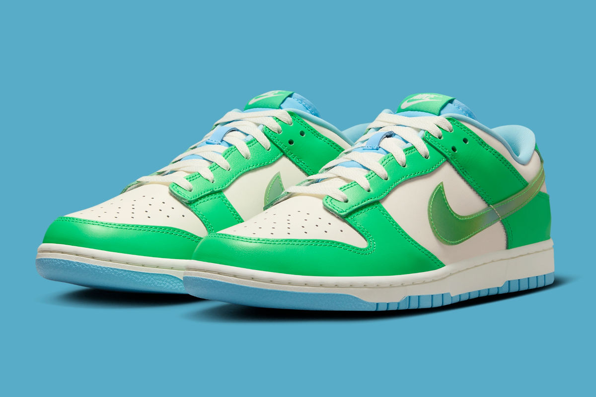 Available Now: "Green Shock" And TPU Swooshes Share This Nike Dunk Low