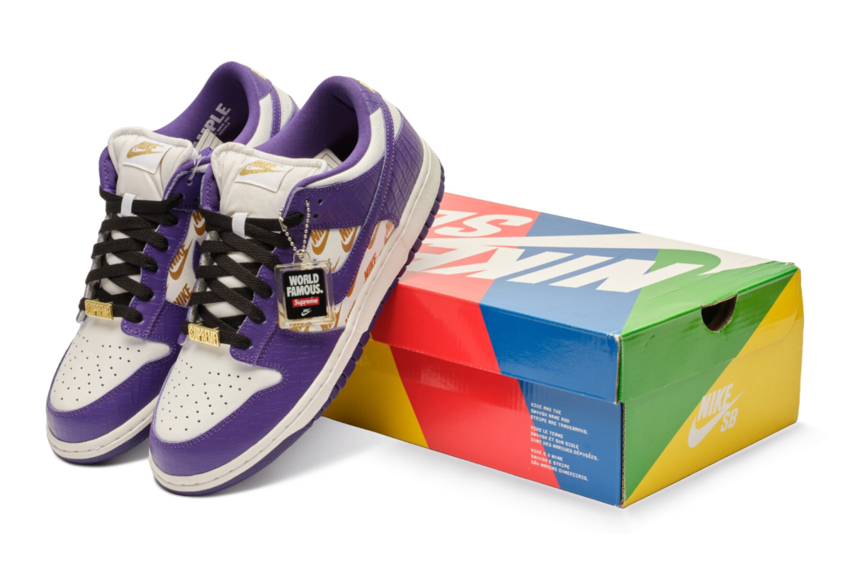 Supreme's Unreleased Purple Nike SB Dunk Low Is Up For Auction