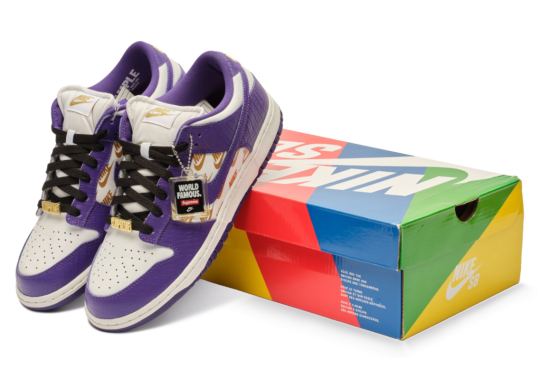 Supreme’s Unreleased Purple Nike SB Dunk Low Is Up For Auction