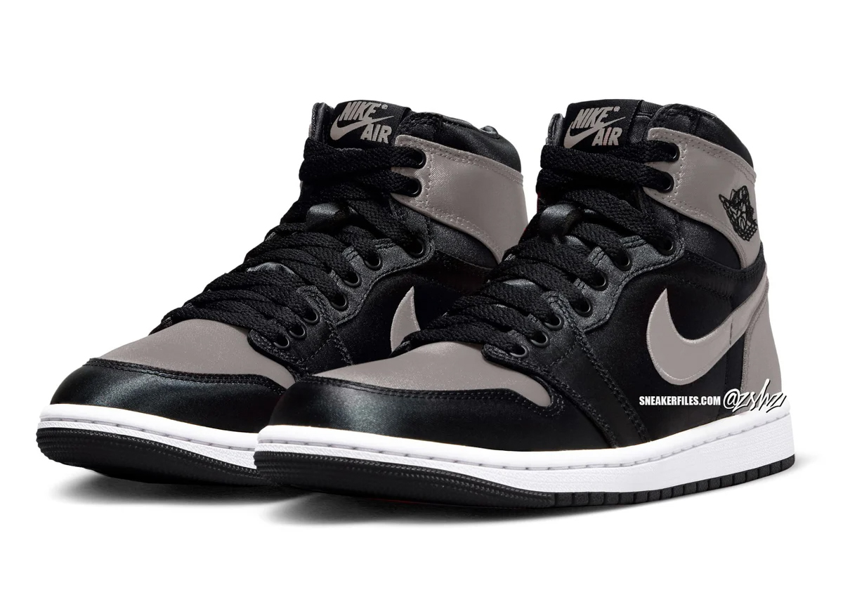 Jordan Brand Continues The Women’s Satin Series With The Nike Air Jordan 1 Mid Banned “Shadow”