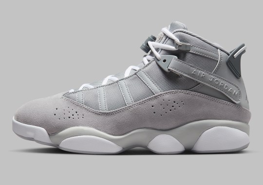 A Jordan 6 Rings "Cool Grey" Appears With Suede Mudguards