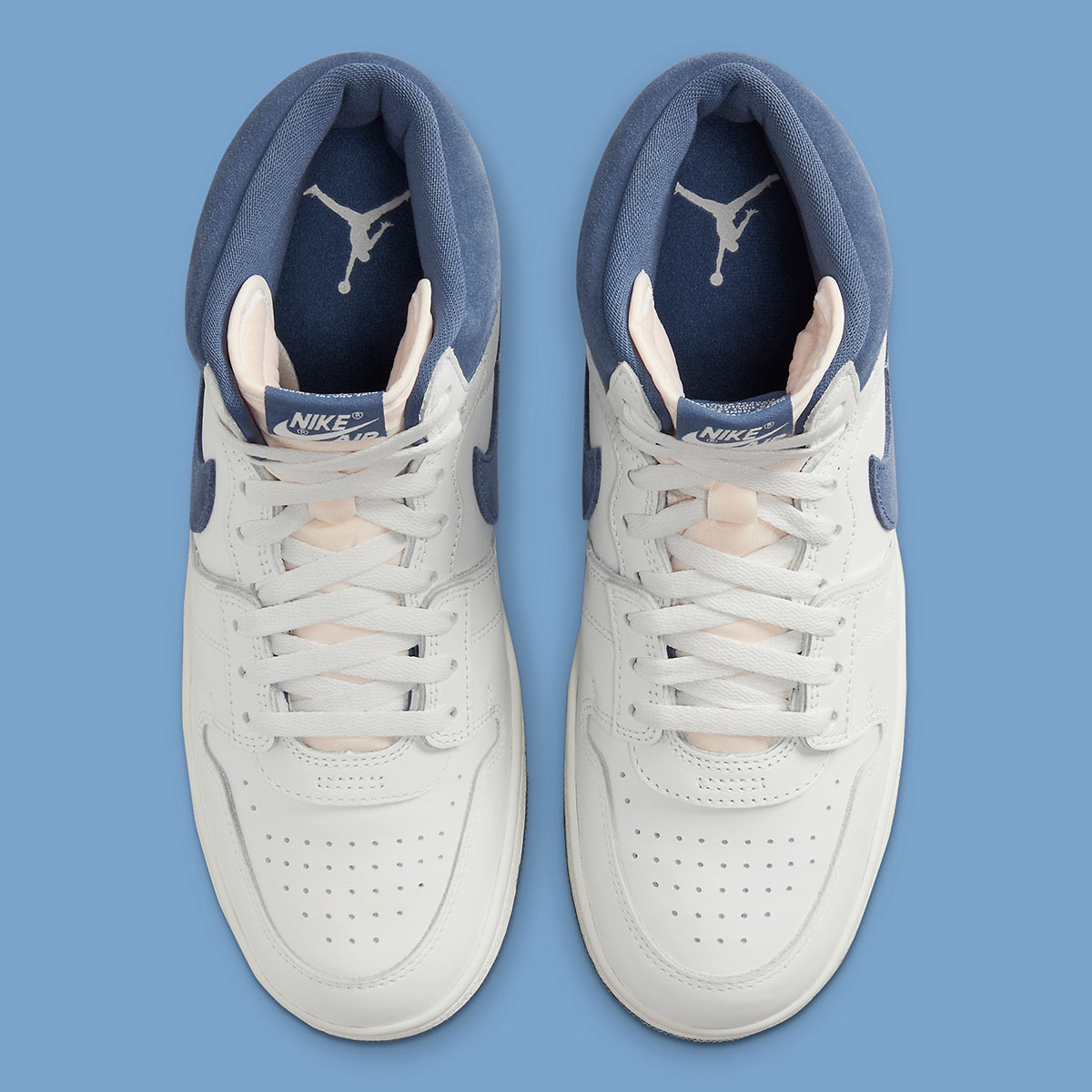 Sygnowane logo marki Nike Jordan White Diffused Blue Dz3497 140 Release Date 3