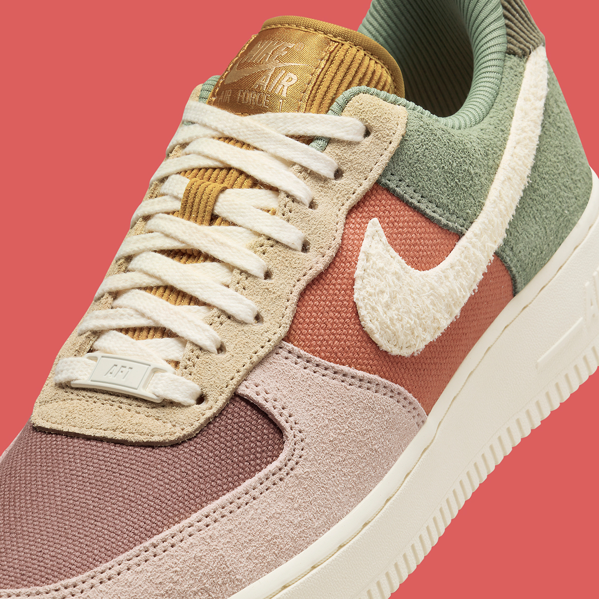 peep a first look at the union la x collection nike cortez khaki red Oil Green Pale Ivory Fz3782 386 6